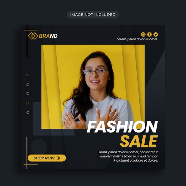 Special  Fashion sale promotion Instagram square post  design