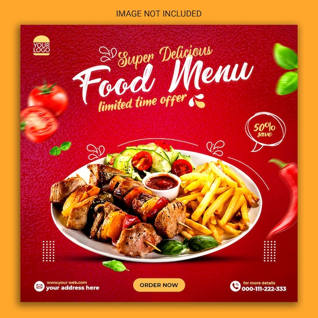 special food menu social media post