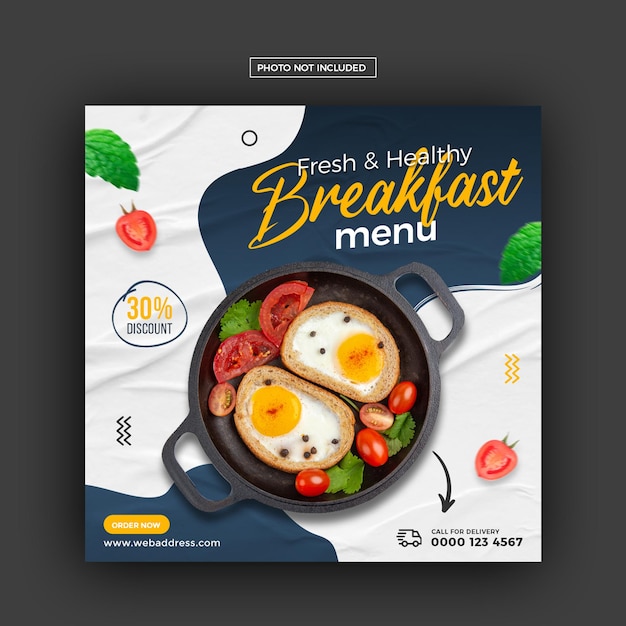 Special food social media banner template for facebook and instagram post template