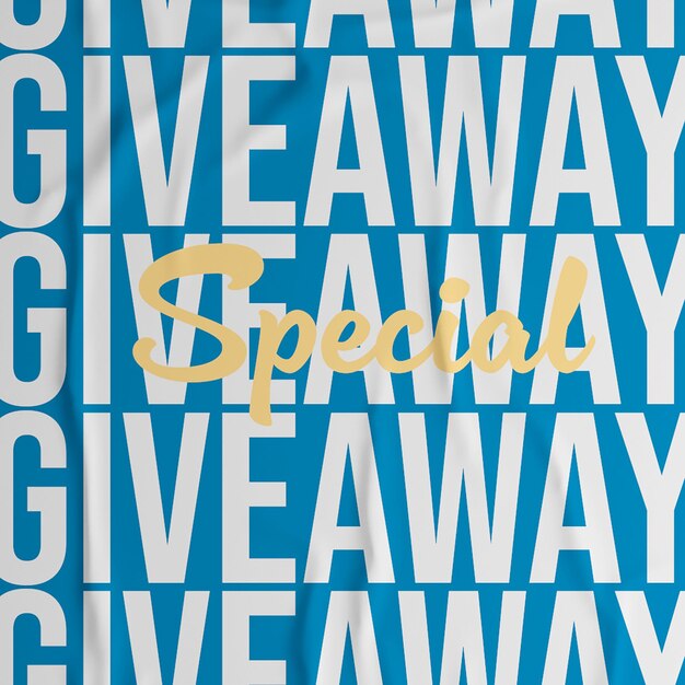 special GIVEAWAY social media instagram post template psd design