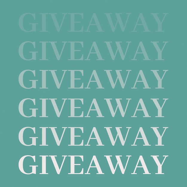 special GIVEAWAY social media instagram post template psd design