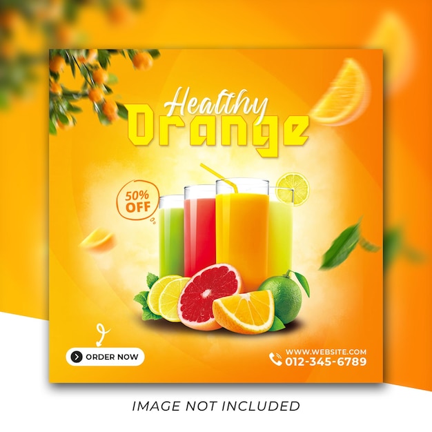 Special Healthy drink menu social media instagram post banner template Premium Psd