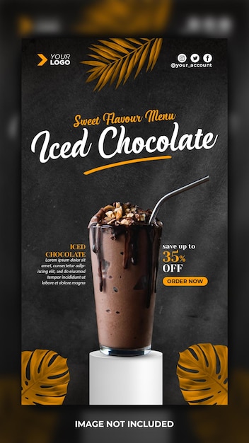 Special Iced Chocolate Menu Instagram Story Template