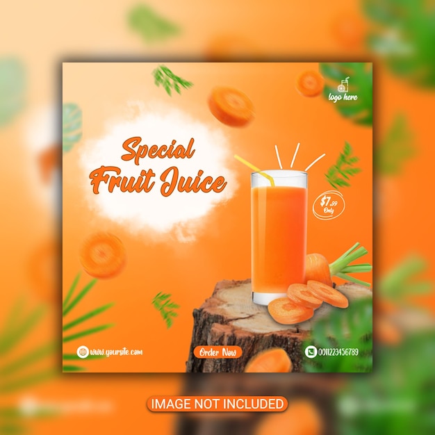 special juice flyer template design