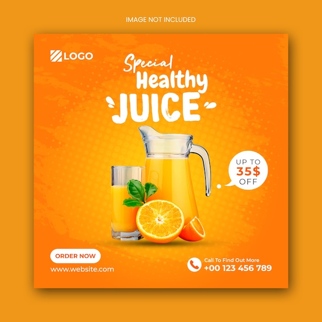 Special Juice social media post banner template