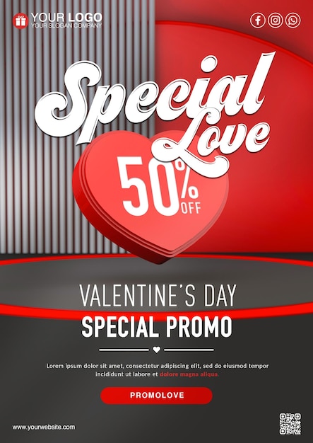 PSD special love valentines day promo