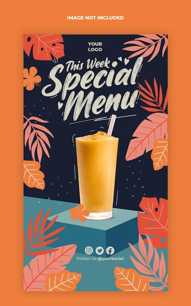 Special menu instagram story template