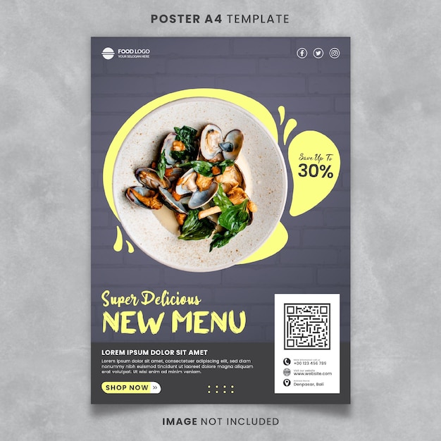 Special New Menu Poster A4 Template Ready To Print