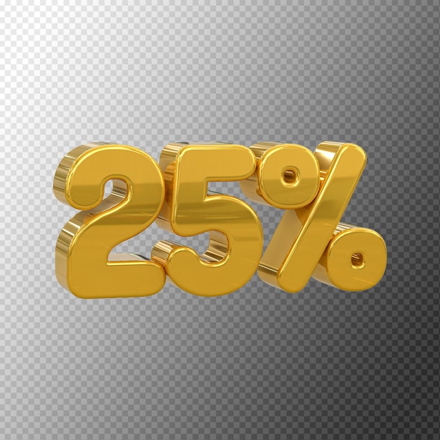 Special offer 25 percent discount sale tag 3d rendering number concept discount promotion sale Tag