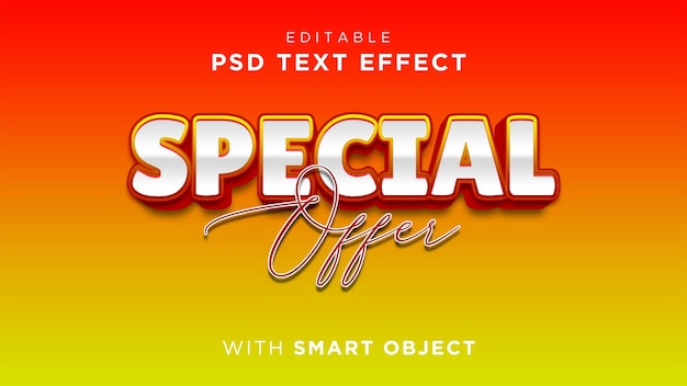 Special offer 3d editable text effects style