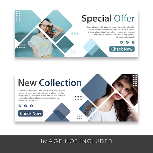 Special offer and new collection banner templates