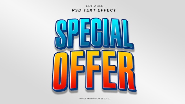 SPECIAL OFFER TEXT EFFECT EDITABLE DESIGN