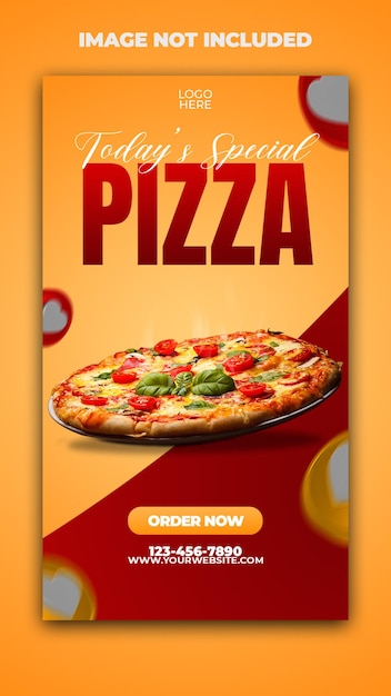 Special pizza food promotion social media post banner