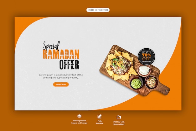 Special Ramadan food landing page template