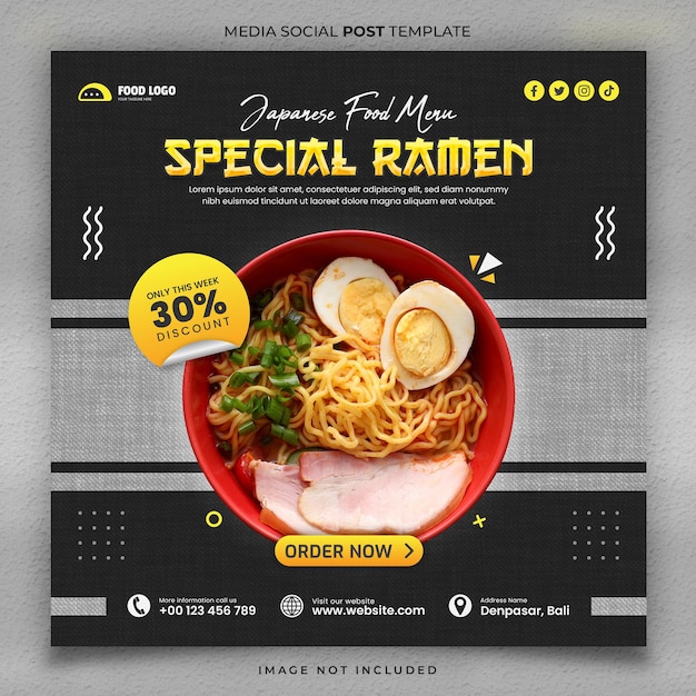 Special Ramen Social Media Post Template