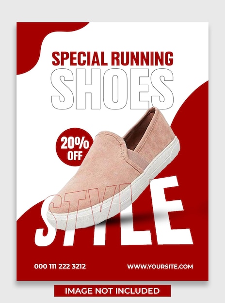 PSD special running shoes poster design