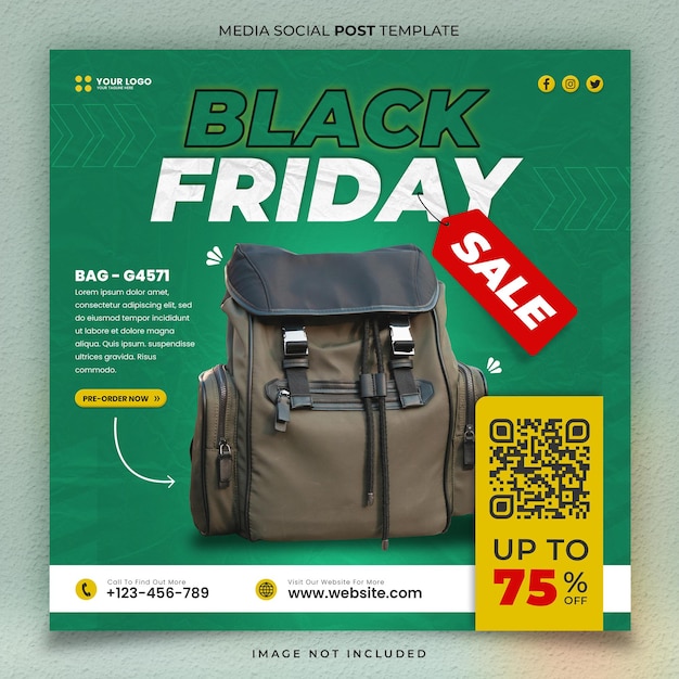 Special Sale New Bag Black Friday Media Social Post Template