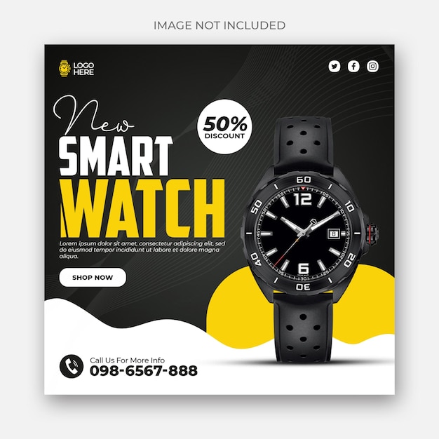 Special smart watch sale social media post template