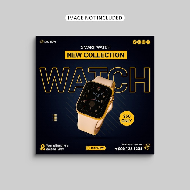 Special watch sale social media post banner template photoshop