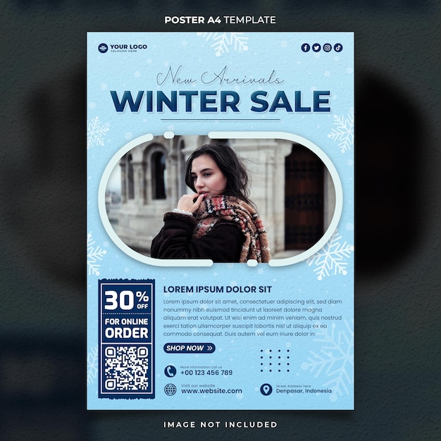 Special Winter Fashion Flash Sale Poster or Banner Template Ready to Print