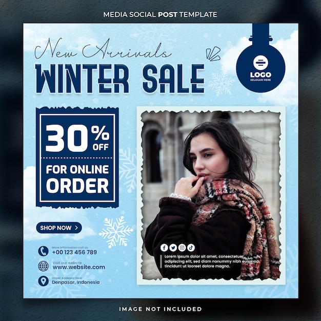 Special Winter Fashion Sale Media Social Post Template