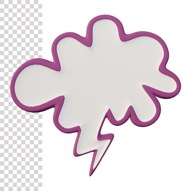 Speech bubble 3d icon