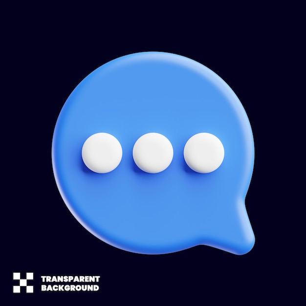 Speech Bubble Icon In Minimalist 3D Render