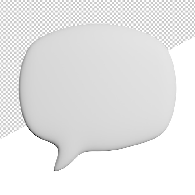 Speech bubbles template front view 3d rendering icon illustration on transparent background