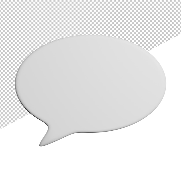 Speech bubbles template front view 3d rendering icon illustration on transparent background