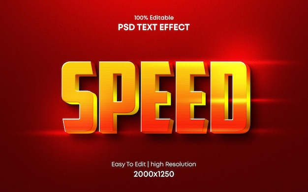 Speed 3d text effect