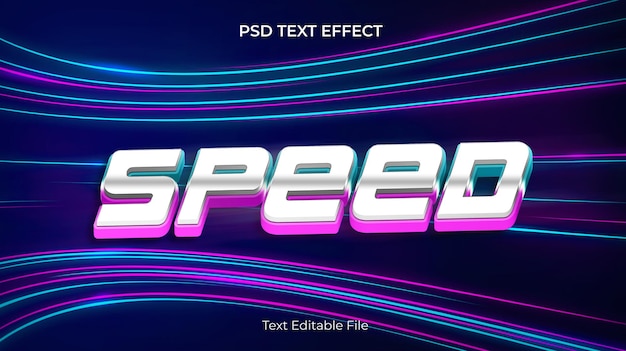 PSD speed 3d text effect