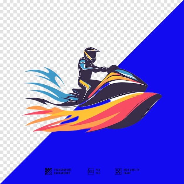 speed boat motorbike vector logo transparent png file