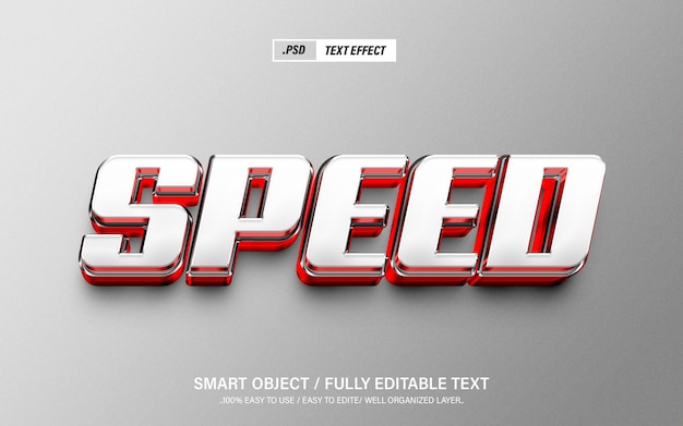 Speed Editable 3d Text Effect Style