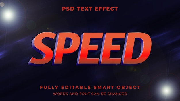 PSD speed racer editable text effect