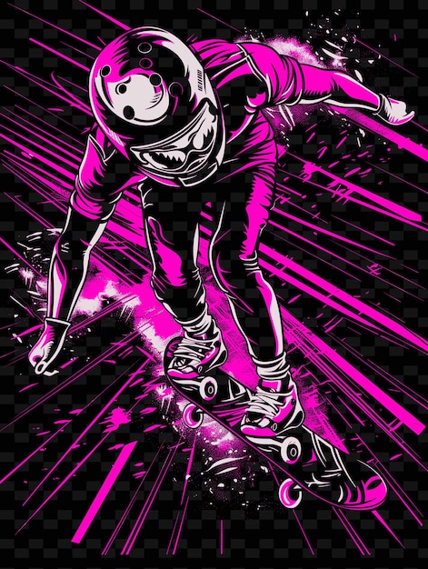 Speed Skater Skating With Skates and Helmet With Aerodynami illustration Flat 2D Sport Backgroundc