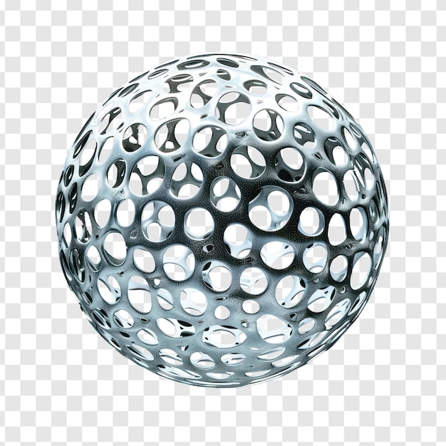 Sphere shape like a cell 3D rendering on transparency background