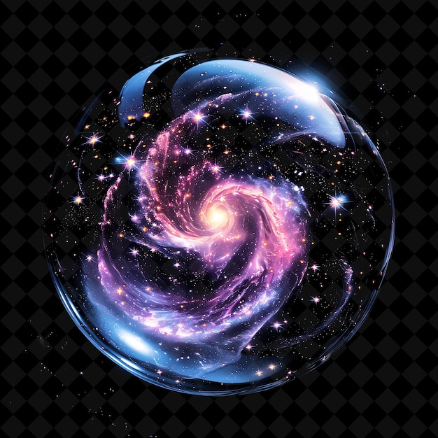 a sphere with a galaxy and a galaxy in the center