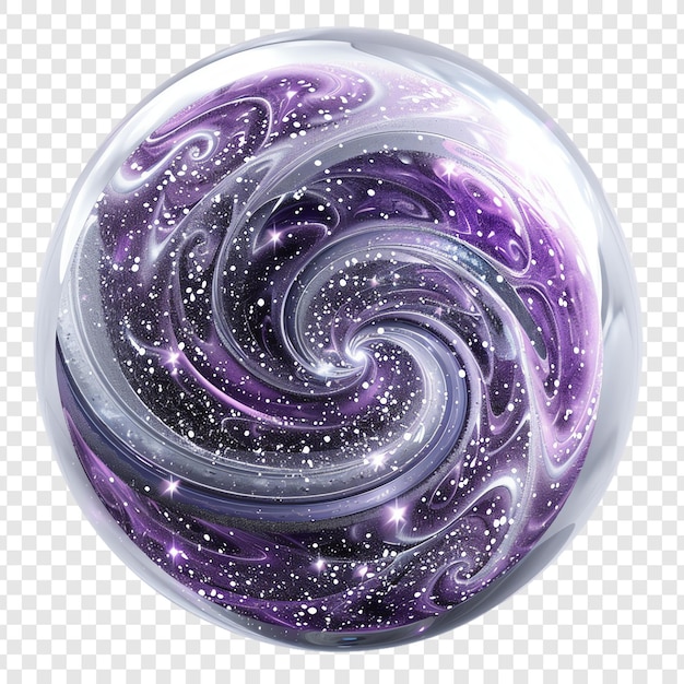 a sphere with a galaxy inside of it and a space inside it