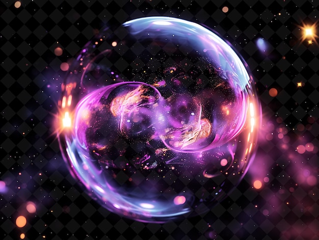 a sphere with a purple background and a space background that says quot the universe is a star quot