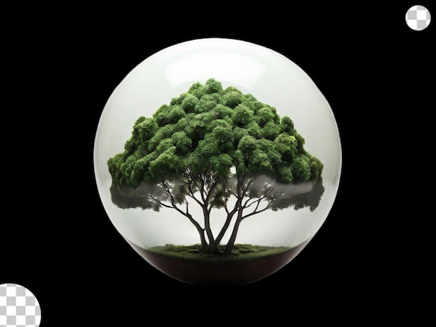 sphere with trees png transparent