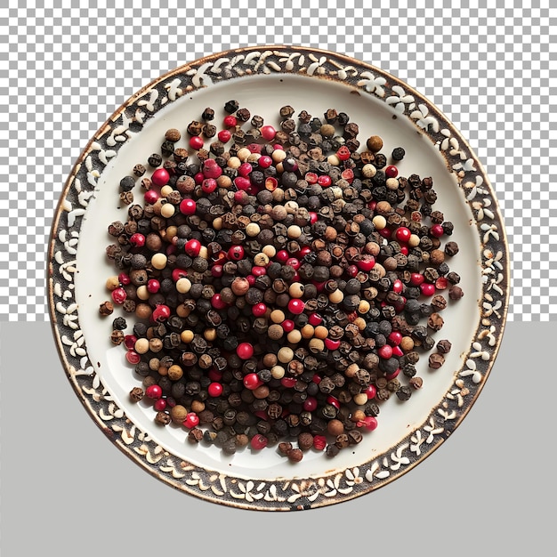 Spices in a Plate on Transparent background Ai Generated