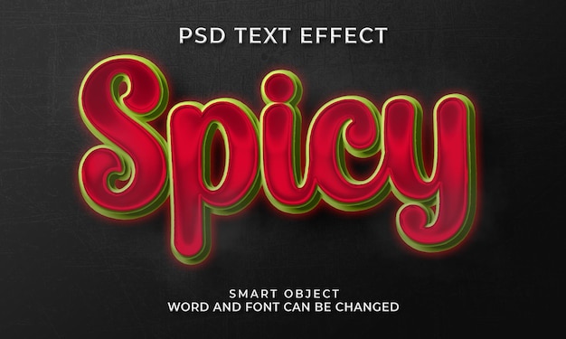 Spicy 3d editable text effect style template