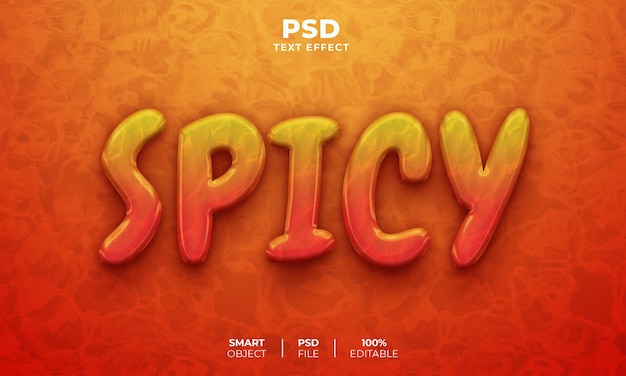 PSD spicy 3d editable text effect