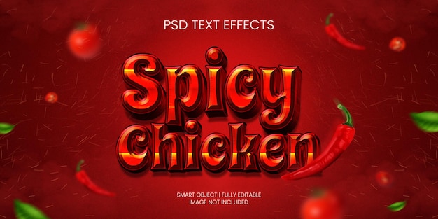 SPICY CHICKEN TEXT EFFECT