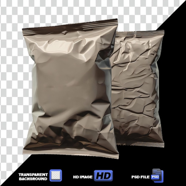 Spicy Chips Bag MockUp PNG on Isolated Background