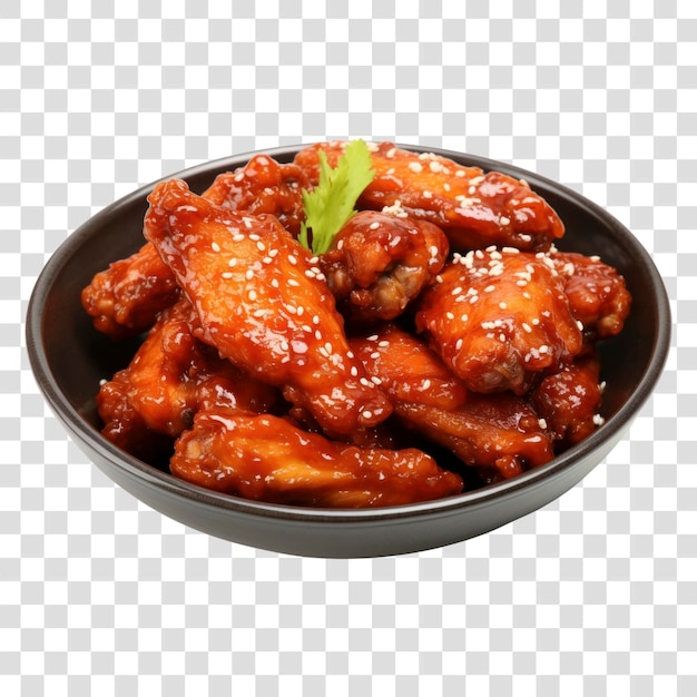 PSD spicy glazed chicken wings bowl