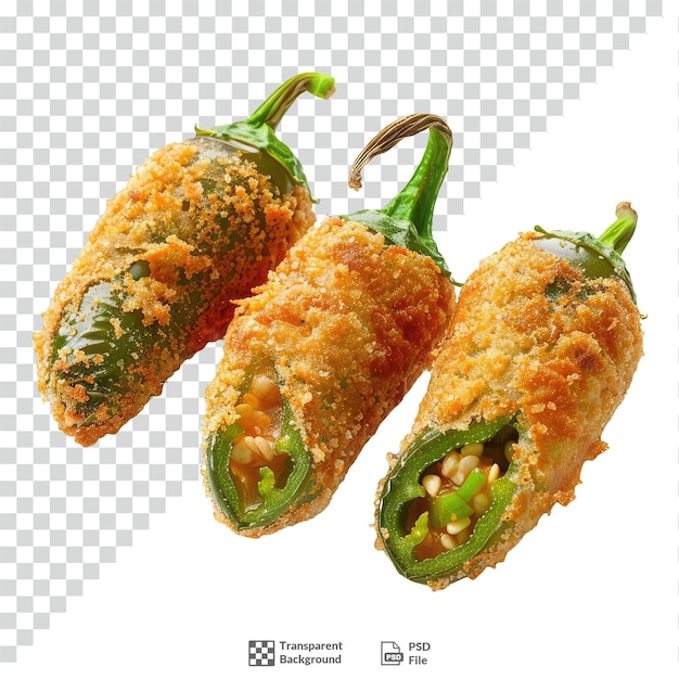 PSD spicy jalapeno poppers transparent background