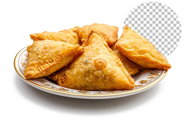 Spicy samosa a delightful iftar dish on transparent background