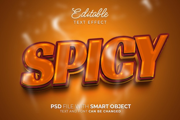 Spicy text effect editable style design