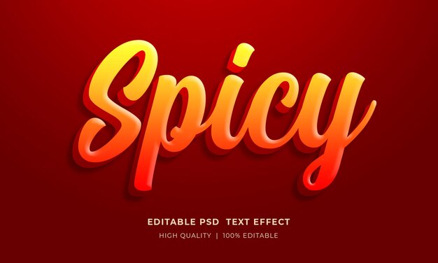 PSD spicy text effect mockup